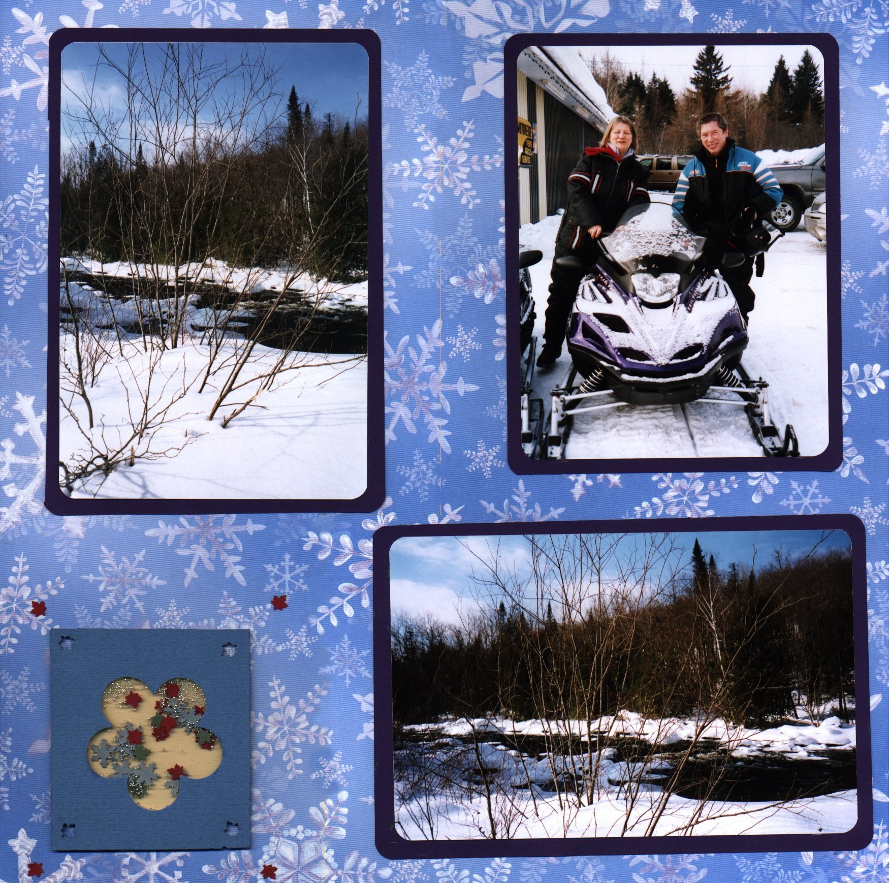 Gérard et Dominique en Balade en motoneige dans les laurentides