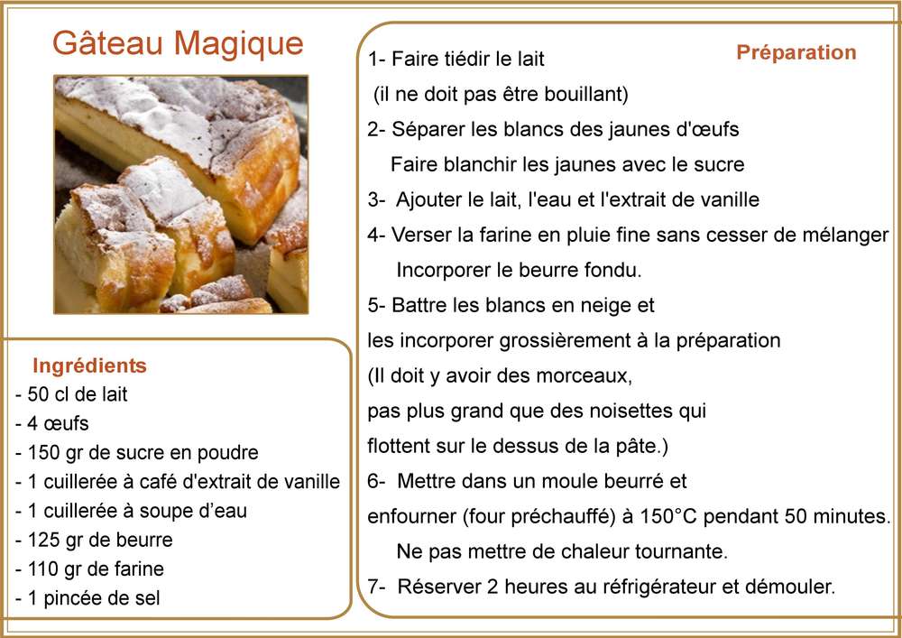 GATEAU MAGIQUE