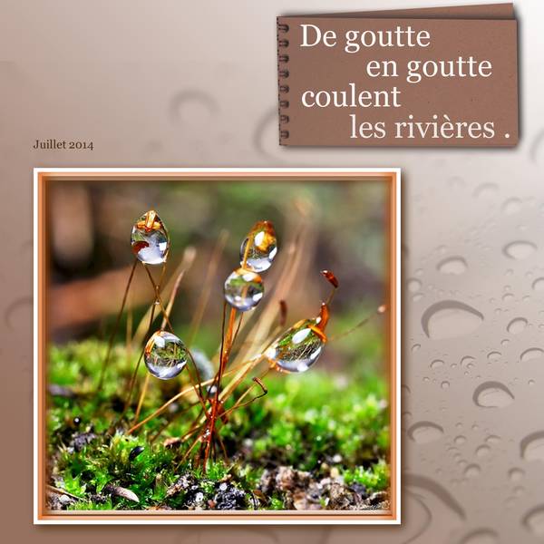 gouttes d'eau  ; Defi Laurette .