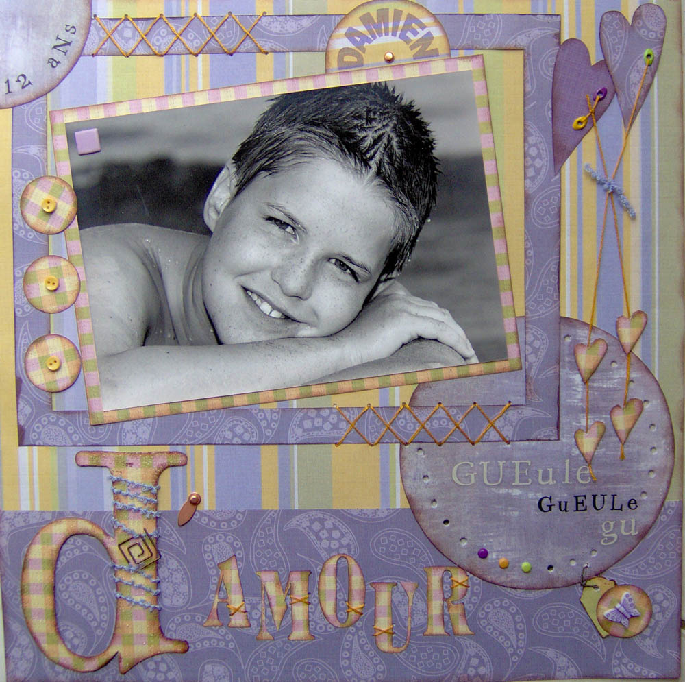 GUEULE D'AMOUR (parue dans Passion Scrapbooking n°4)