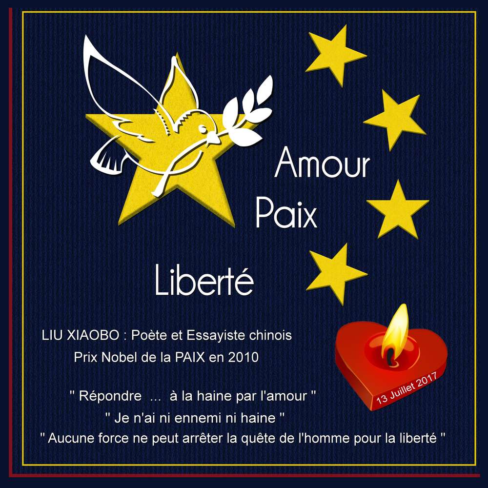 HOMMAGE A LIU XIAOBO - PRIX NOBEL DE LA PAIX EN 2010