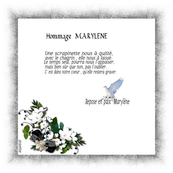 Hommage  à Marylène