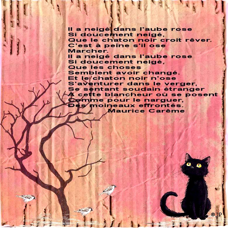 il a neige poème MCarême (