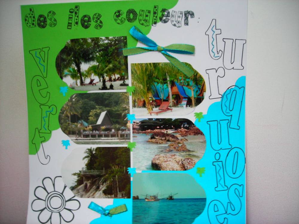 ïles couleur vert et turquoise