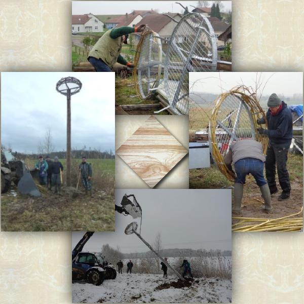 Implantation des nids de cigognes en 2005