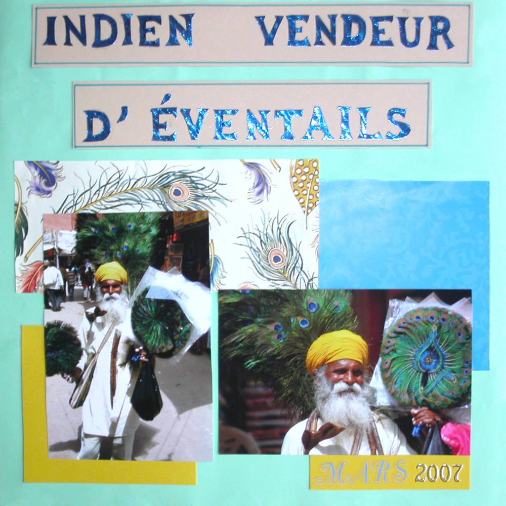 Indien vendeur d'éventails