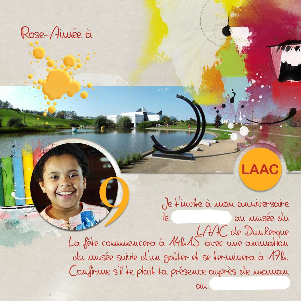 Invitation de Rose-Aimée à ses camarades pour fêter son anniversaire