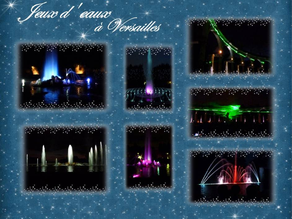 Jeux d'eaux à Versailles,la nuit