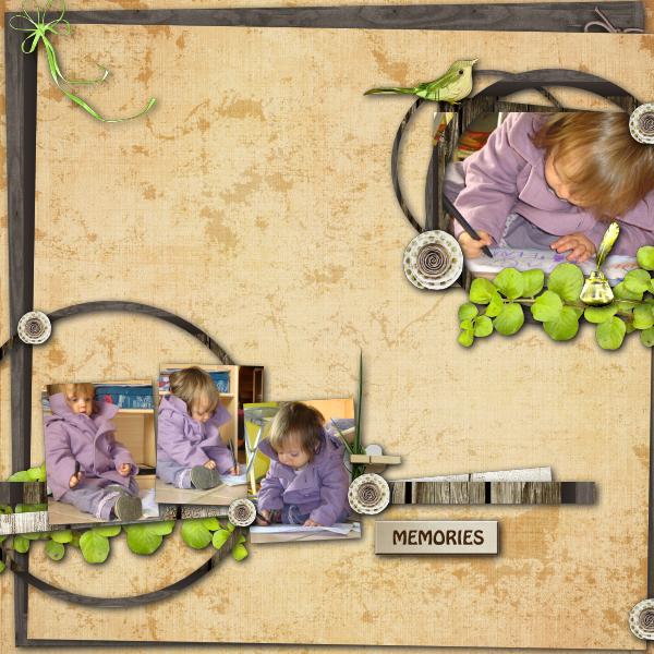 kit evasion créative de Maguette scrap design template loulou31