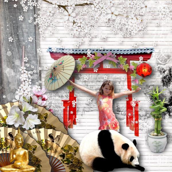 kit &quot;geisha world&quot; de Chris'Scrap, rak photo Caroline