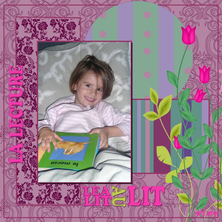 Léa lit au lit !