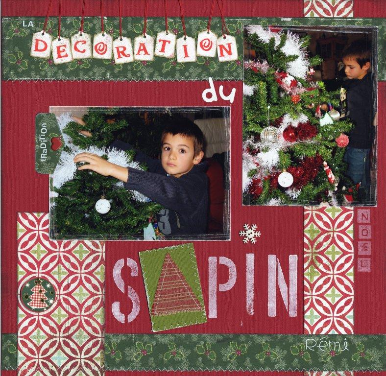 la décoration du sapin