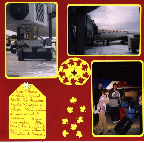 la double page de l'arrivée mouvementée