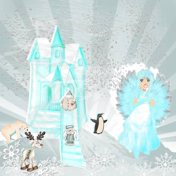 la fée des glaces avec ses amis