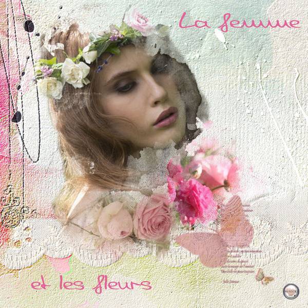 La femme et les fleurs...