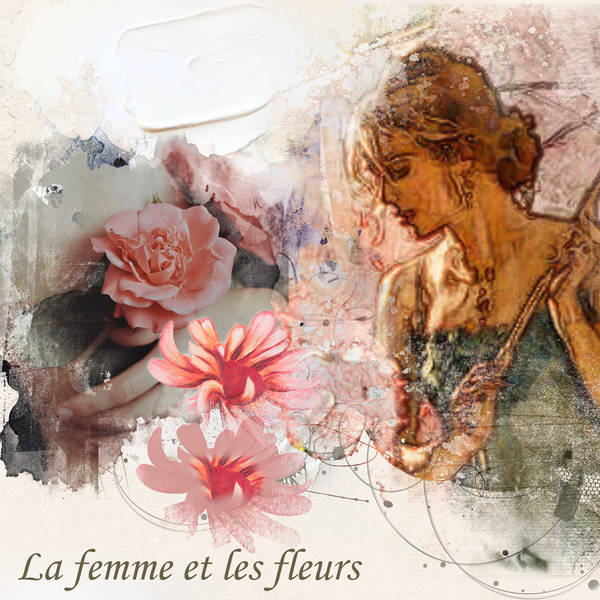 La femme et les fleurs...