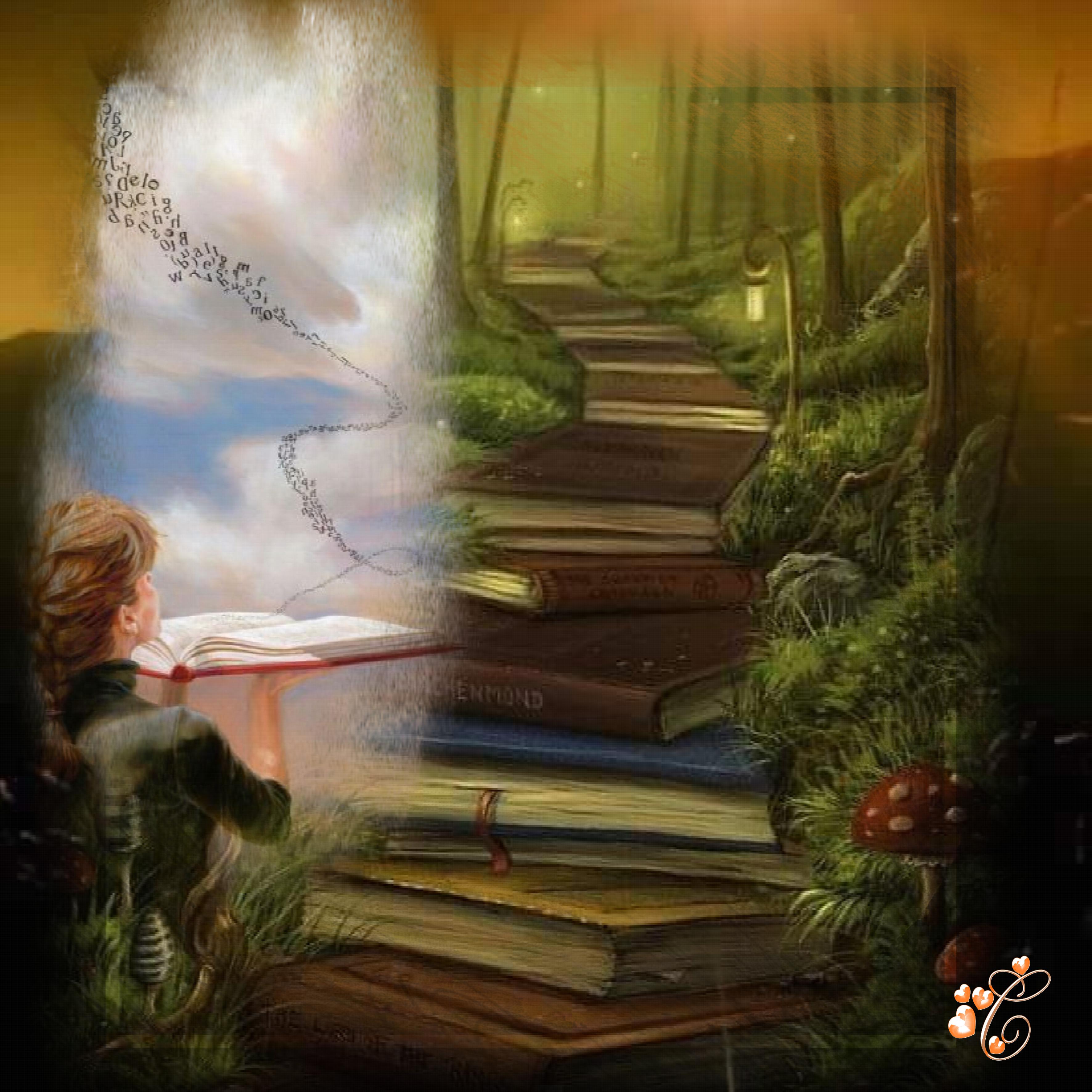 la lecture  :  le chemin vers le savoir   Christine.jpg