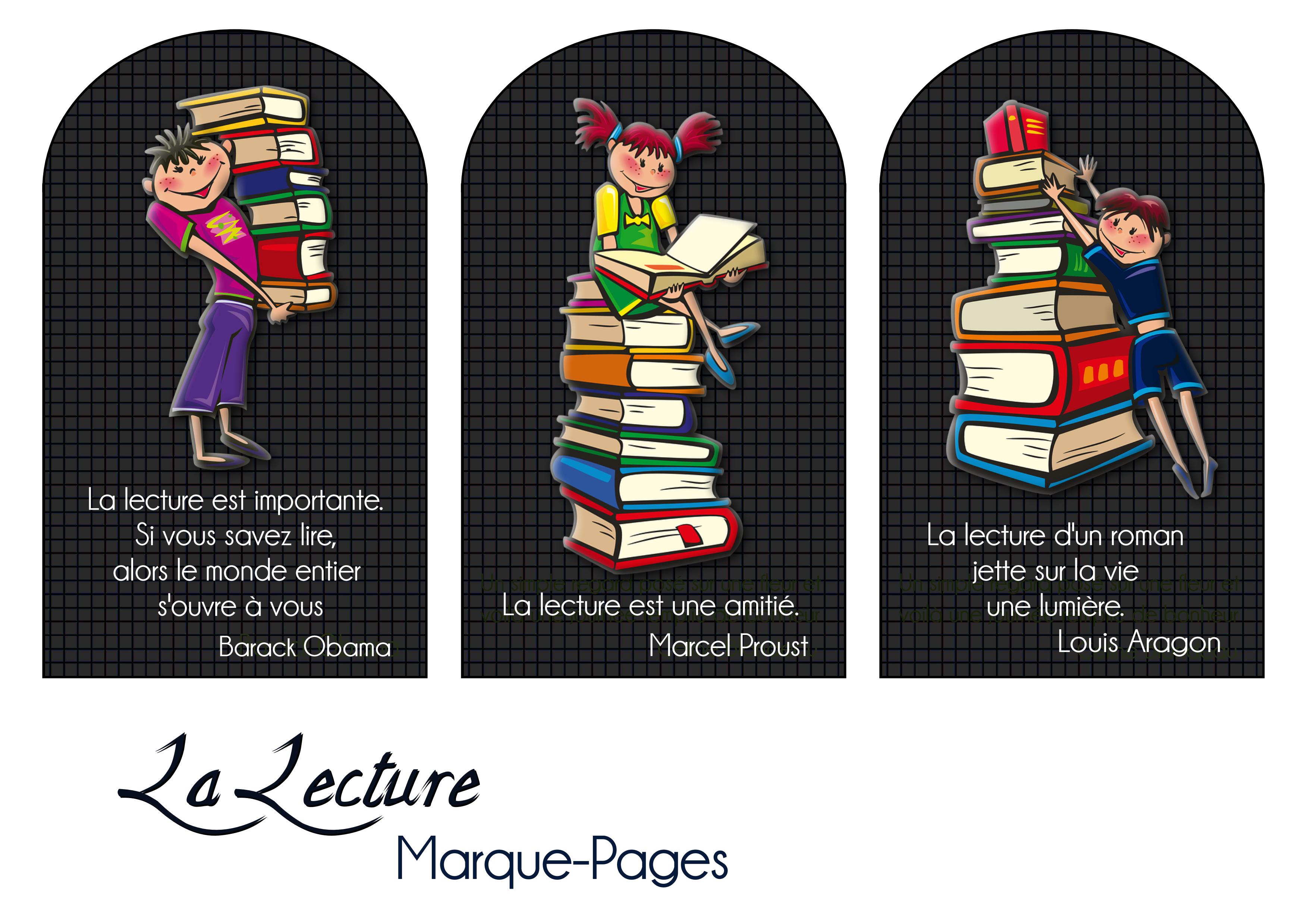 LA LECTURE - MARQUE-PAGES