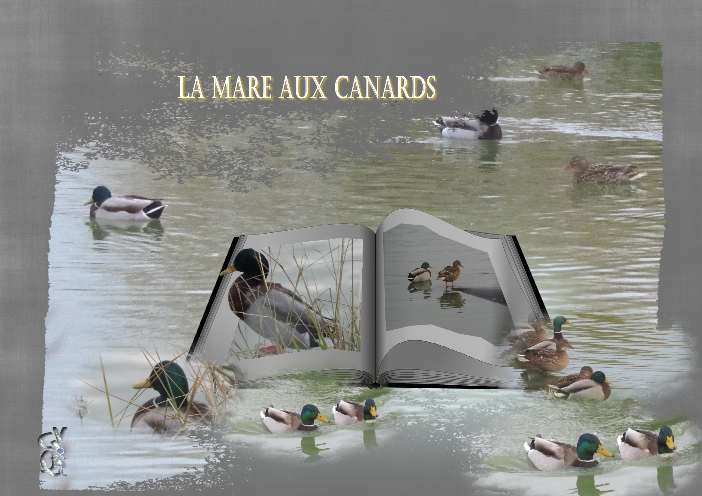 Léon Le Royer (1858-1939) - La mare aux canards