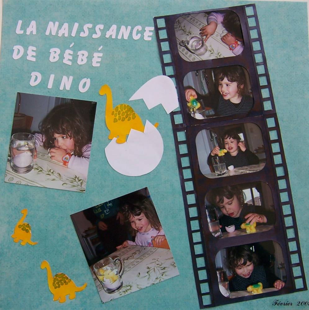 la naissance de bébé dino