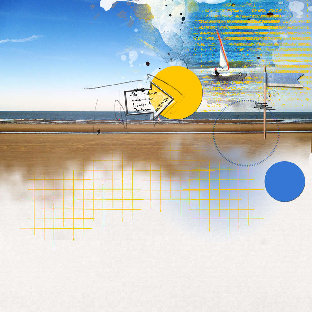La plage de Dunkerque un jour ordinaire d'hiver 28/01/16