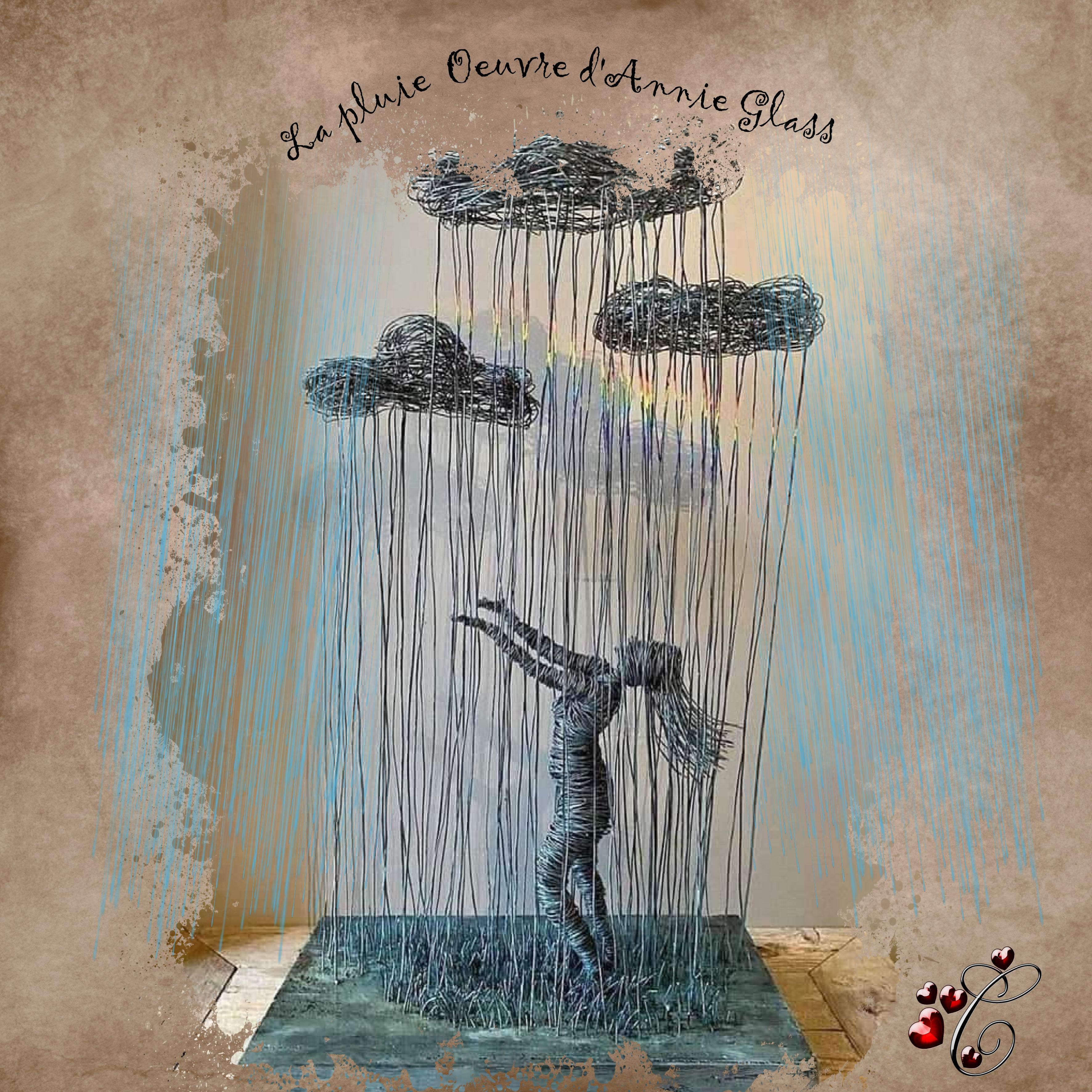 la pluie de l'artiste  Annie Glass. Christine