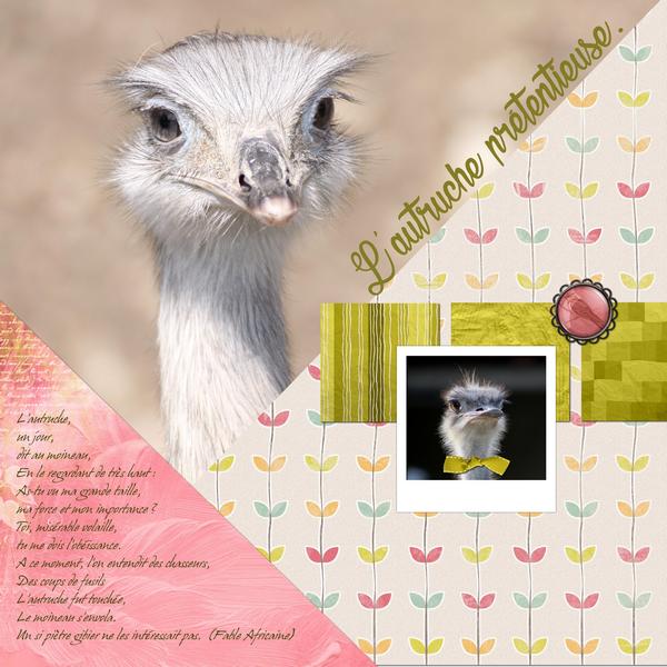 l'autruche prétentieuse