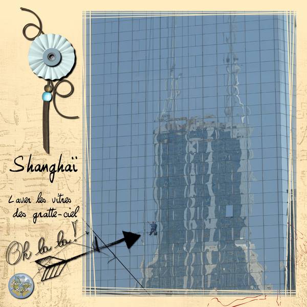 Laveur de vitres à Shanghaï