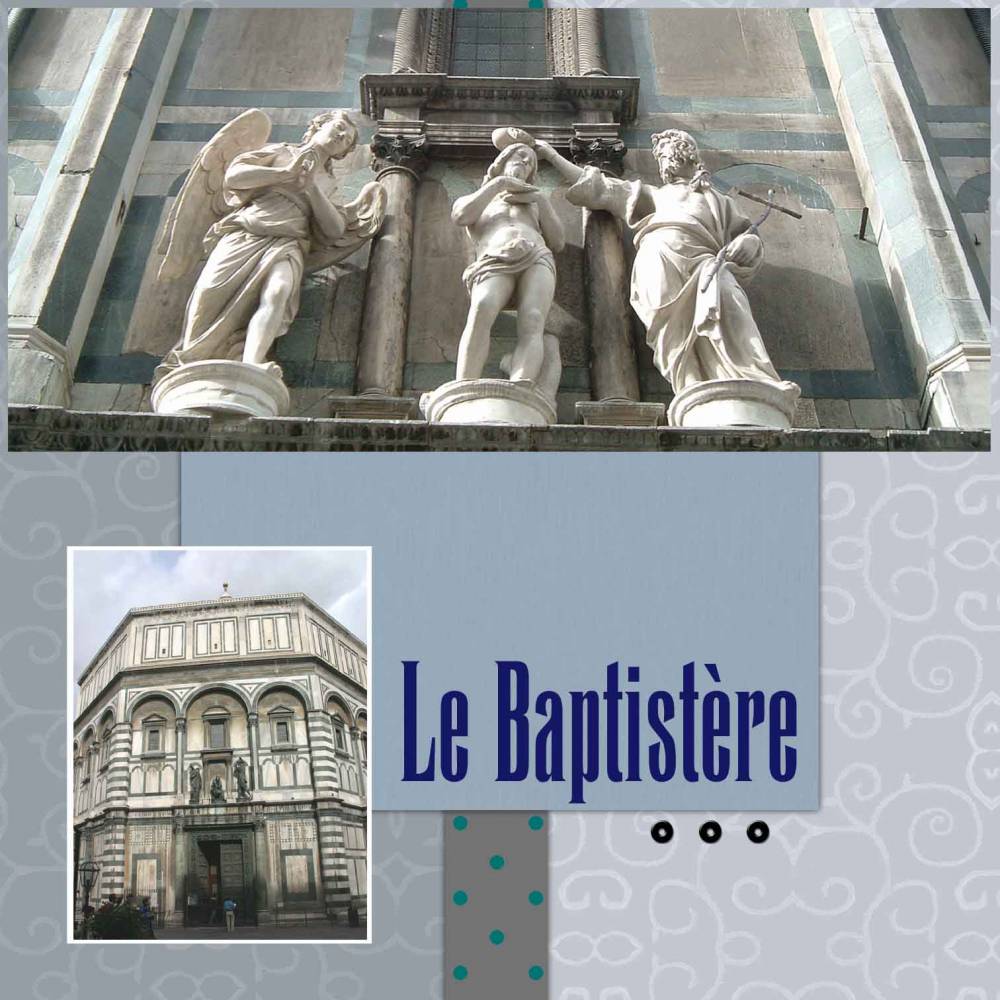 le baptistère de Florence, page de gauche