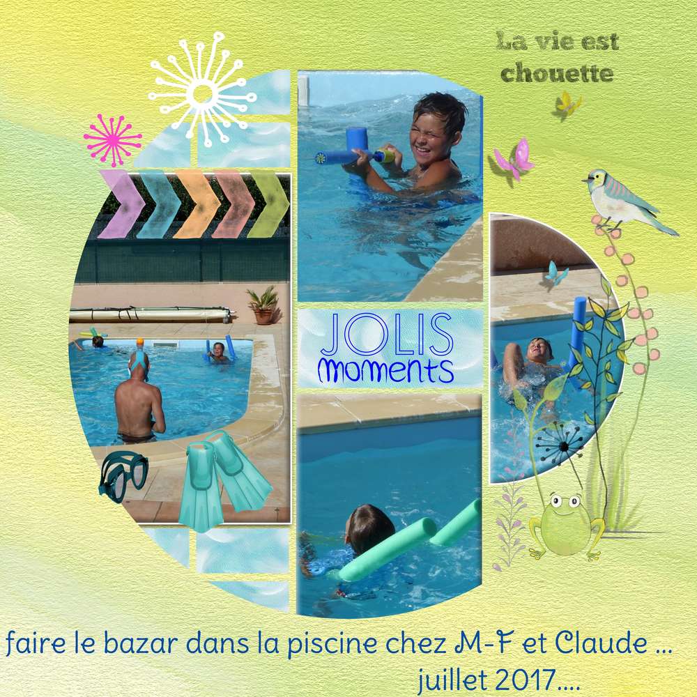 le bazar dans la piscine !