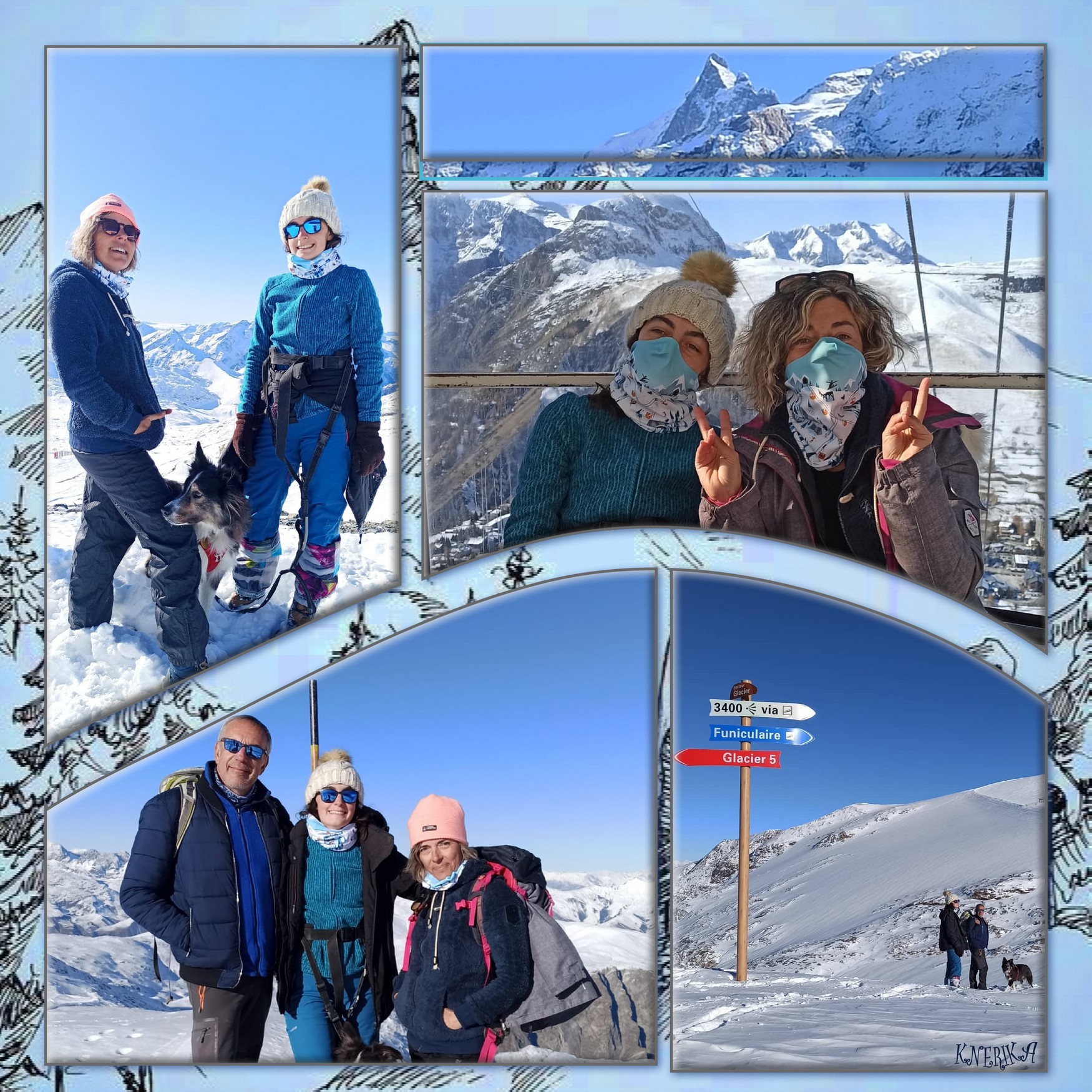 le glacier  souvenirs de vacances Anne Marie