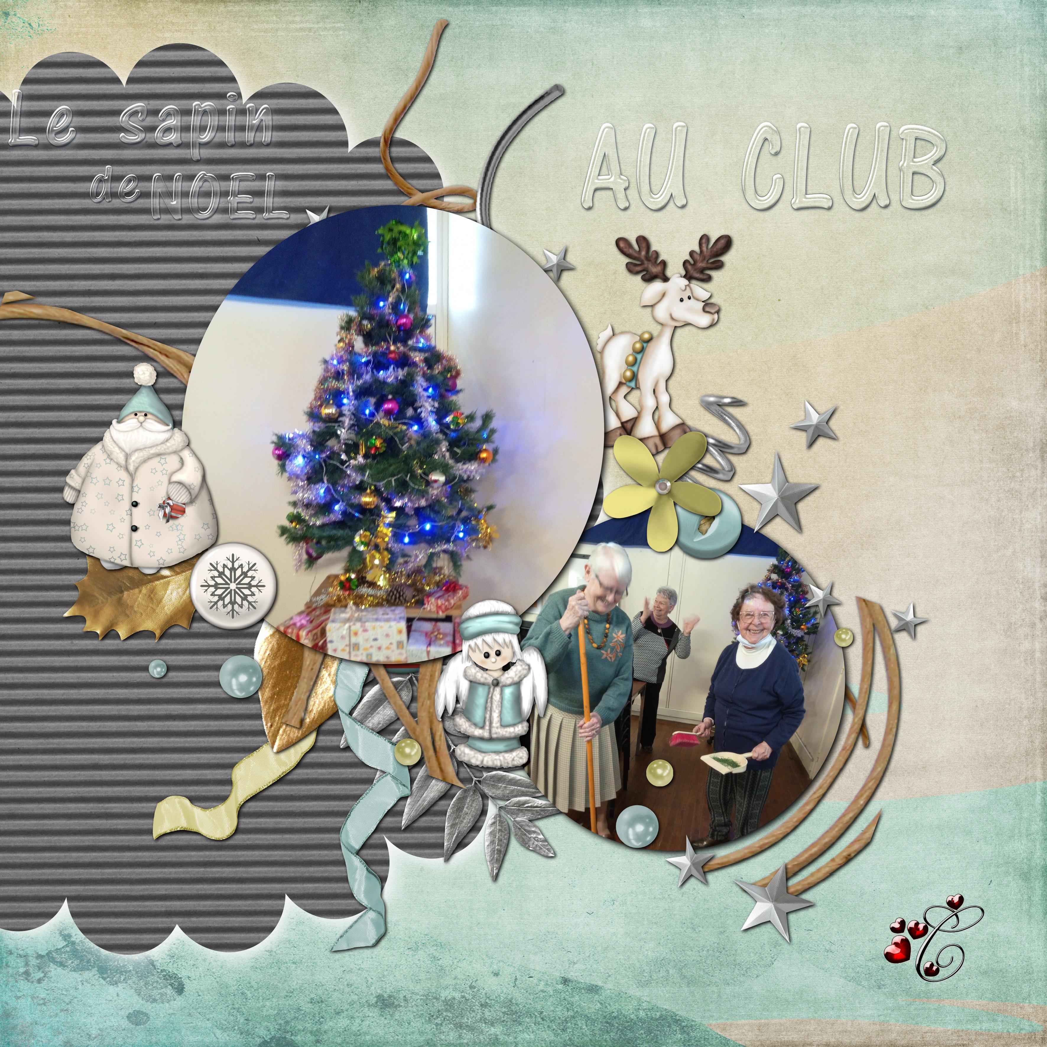 LE SAPIN AU CLUB.  Christine