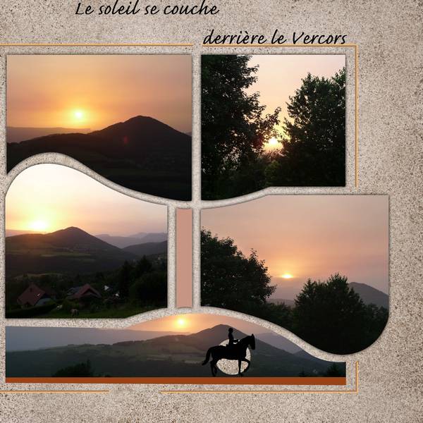 Le soleil se couche derrière le Vercors