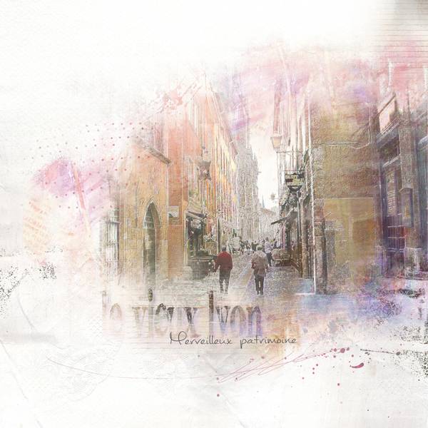 Le Vieux Lyon (  tuto jeux d'ombres)