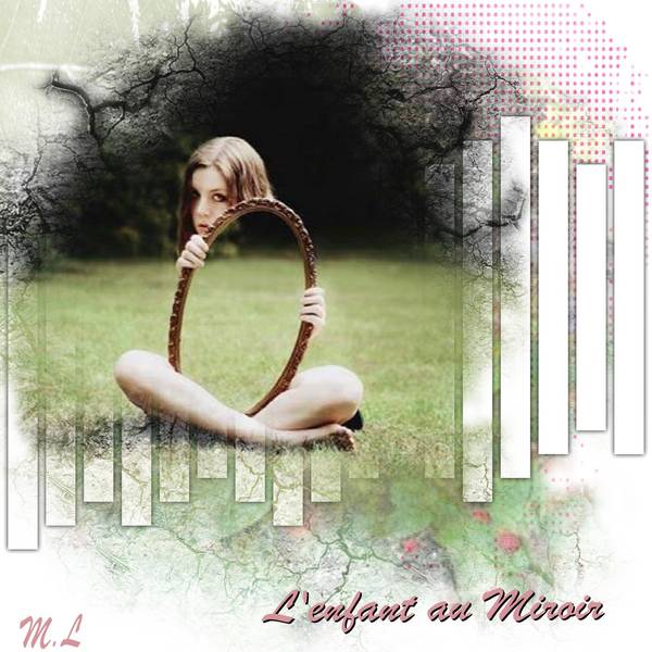 L'enfant au miroir  (défi Papillon)