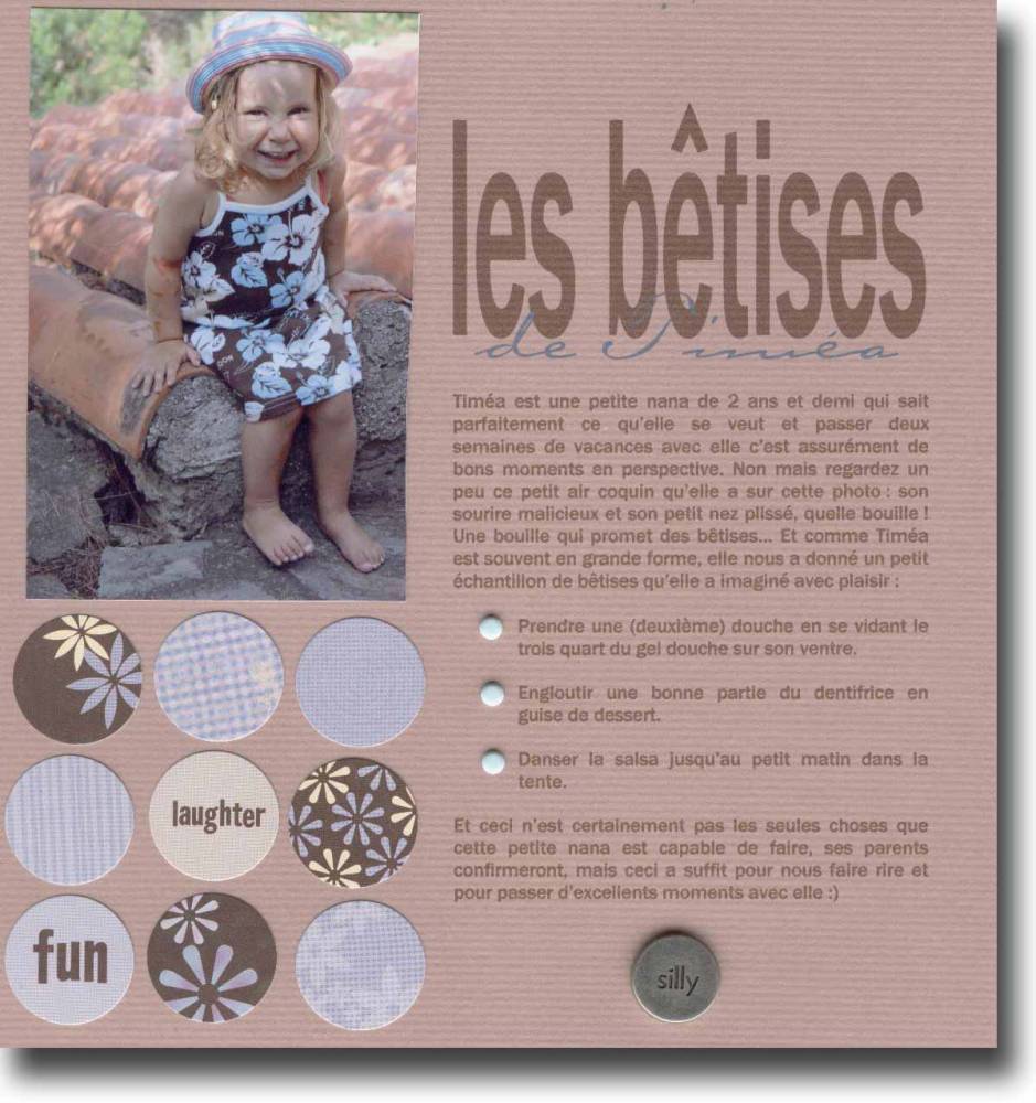 Les bêtises de Timéa