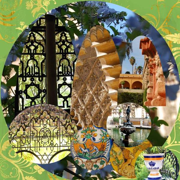 Les grilles ,"dentelles " de lllll'alcazar à Séville