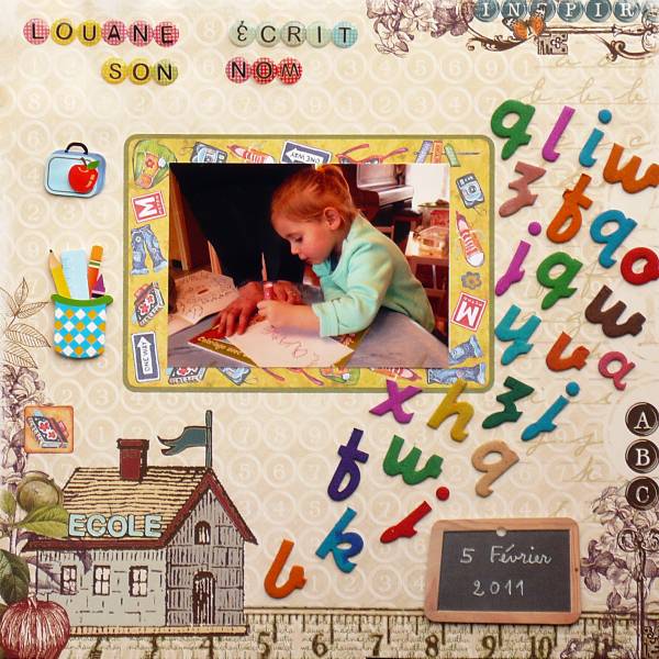 Louane écrit son nom