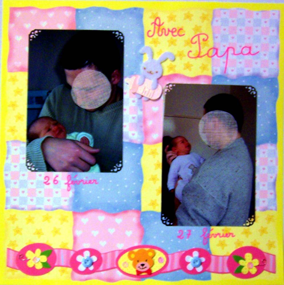 Maëlle et son papa à la maternité