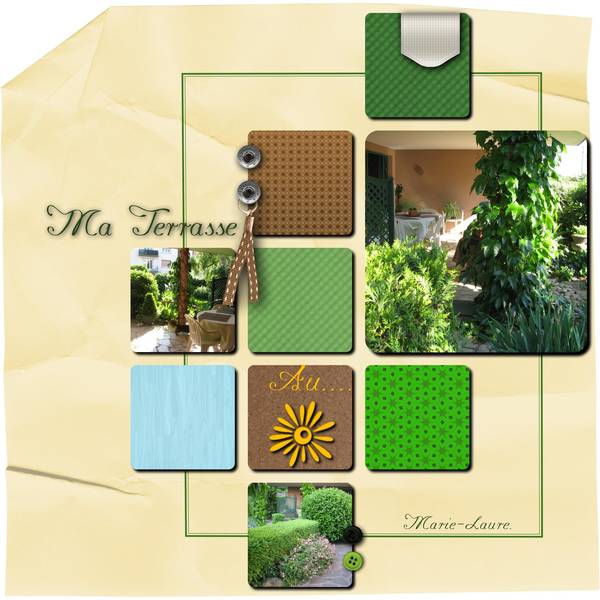 Ma terrasse au soleil du matin début Mai