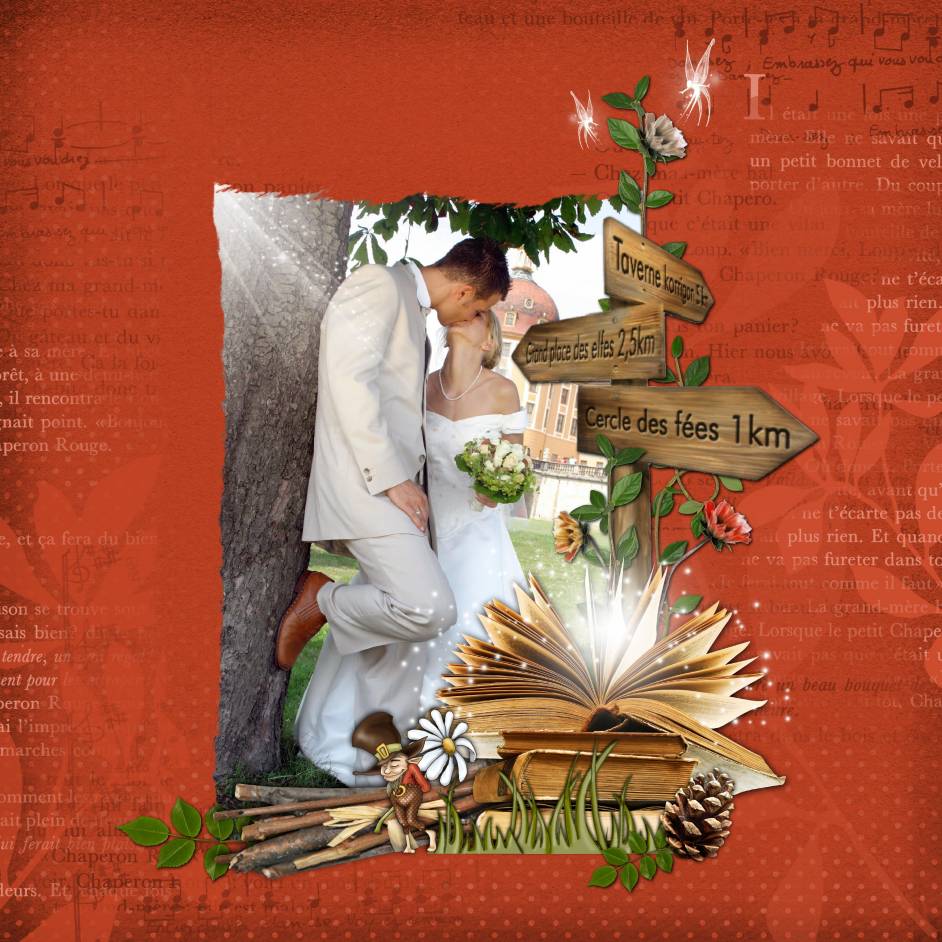 Mariage féerique - compo réalisée pour le nouveau kit Esprit de la forêt