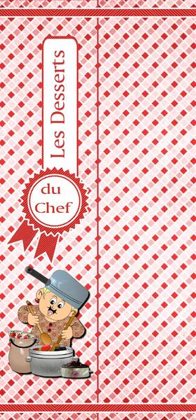 MARQUE-PAGE - LES DESSERTS DU CHEF