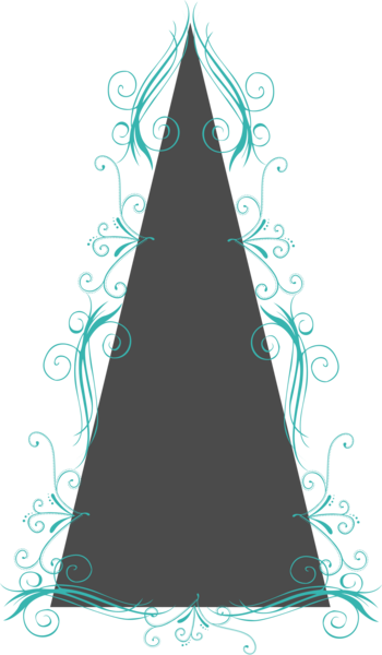 Masque triangle arabesques