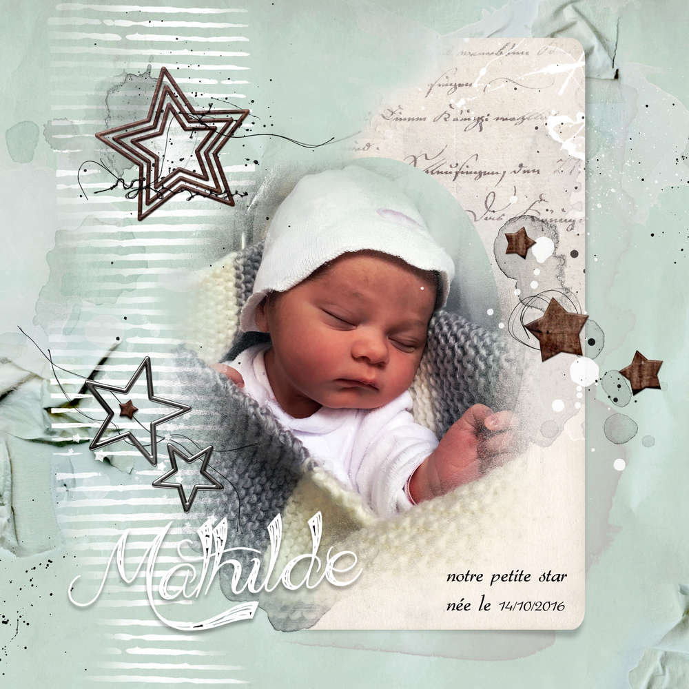 Mathilde la dernière de la famille née le 14/10/2016