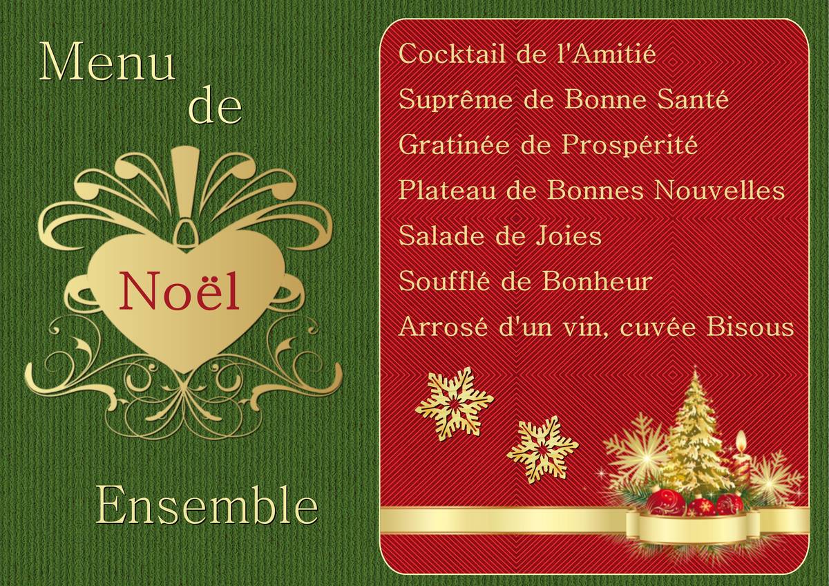 MENU DE NOEL