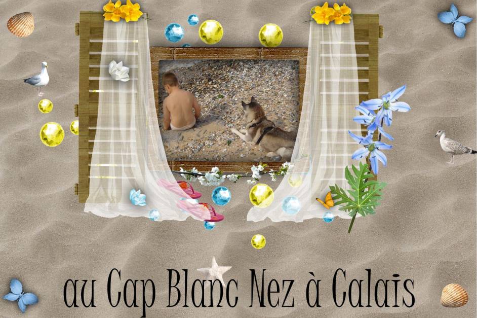 mes 2 bb à la mer de Calais