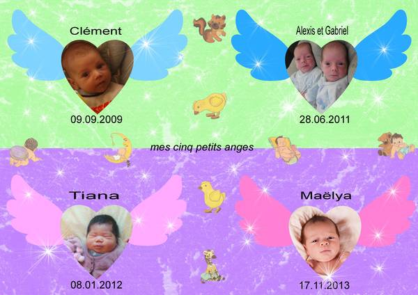 mes cinq petits coeur