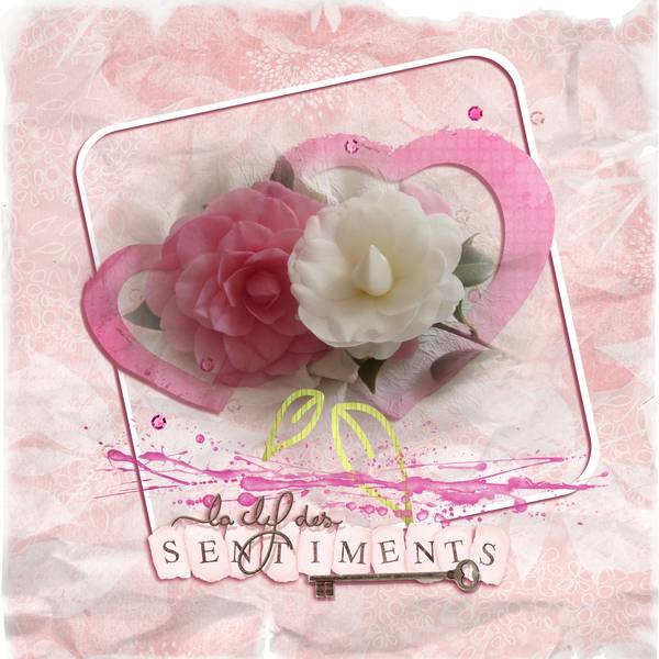 mes pages avec le kit " La clef des sentiments "