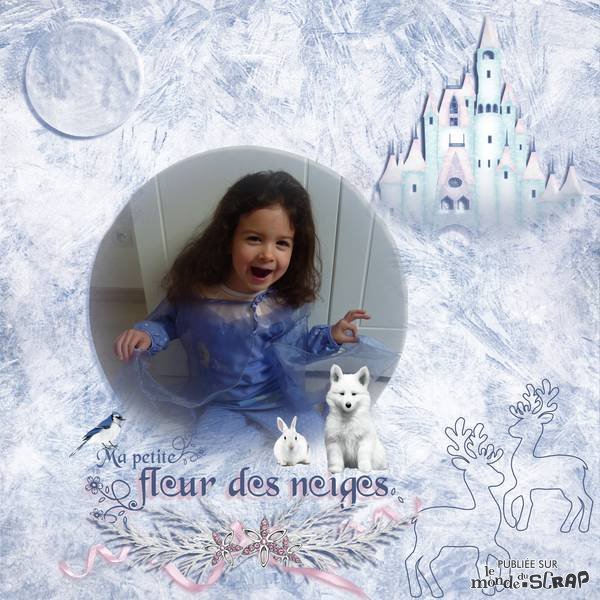 Mes pages pour le kit le royaume des neiges de studio scrap