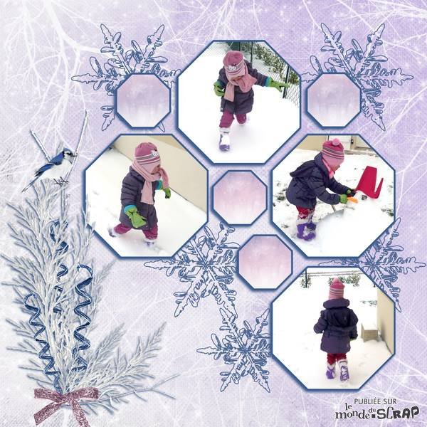 Mes pages pour le kit le royaume des neiges de studio scrap